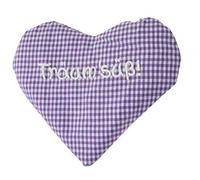 Cojín de calor con forma de corazón y texto en alemán, cojín de semillas de colza, regalo de nacimiento, regalo de cumpleaños Lila Träum süss Talla:-
