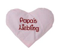 Cojín de calor con forma de corazón y texto en alemán, cojín de semillas de colza, regalo de nacimiento, regalo de cumpleaños Rosa Papas Liebling Talla:-