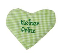 Cojín de calor con forma de corazón y texto en alemán, cojín de semillas de colza, regalo de nacimiento, regalo de cumpleaños Grün Kleiner Prinz Talla:-