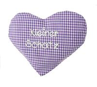 Cojín de calor con forma de corazón y texto en alemán, cojín de semillas de colza, regalo de nacimiento, regalo de cumpleaños Lila Kleiner Schatz Talla:-