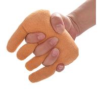 Cojín de contractura de mano Agarres de palma Dispositivo de entrenamiento de rehabilitación de dedos Separador de dedos, protección cómoda y separación de dedos(amarillo)