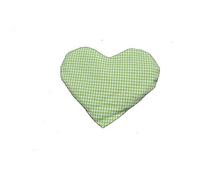 Cojín de corazón a cuadros, cojín térmico para bebés y niños pequeños, cojín de colza, cojín de semillas de colza, cojín de semillas de colza, color verde a cuadros