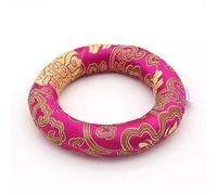 Cojín de cuenco de cristal for cantar, almohadilla de junta tórica de brocado de seda hecha a mano for cáliz de cuenco de sonido, cuenco de Chakra, cuenco tibetano for cantar (Color : Pink_10 Inch Bo