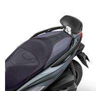 Cojín de cuero sintético para motocicleta, asiento trasero del pasajero, barra de respaldo cómodo para asiento trasero, repuesto para Forza 350 NSS350 Forza350 2021 2022 2023 2024 (negro)