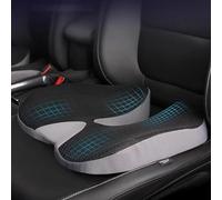 Cojín de Cuña para el Asiento del Coche para FIAT 500 Abarth Doblo Tipo Panda Ducato Fiorino Grande Punto 500X Freemont Stilo, Cojines para Conductores de Refuerzo Memoria Asiento,Grey