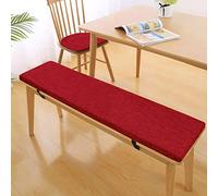 Cojín de espuma antideslizante con correa, lavable, extraíble, para patio, porche, columpio, cocina y jardín, cojín para muebles de exterior, color rojo, 160 x 45 x 5 cm