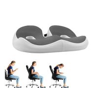 Cojín de espuma para asiento, cómodo cojín de espuma para asiento de coche, para trabajadores, estudiantes, sentados, antideslizante, con funda extraíble para leer, aprender y conducir