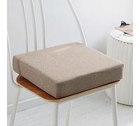 Cojín de espuma viscoelástica extraíble de 5/8 cm de grosor, 40/45/50 cm, cojín de asiento grande antideslizante para silla de comedor, jardín, oficina, cocina, silla, 50 x 50 x 8 cm, color marrón