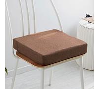 Cojín de espuma viscoelástica extraíble de 5/8 cm de grosor, 40/45/50 cm, cojín de asiento grande antideslizante para silla de comedor, jardín, oficina, cocina, silla, 50 x 50 x 5 cm, café