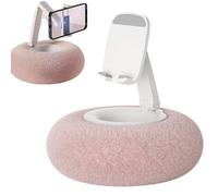 Cojín de felpa para teléfono móvil, soporte de almohada de felpa para tableta, soporte para teléfono móvil, antideslizante, cómodo, soporte para teléfono estable, ajustable para transmitir medios