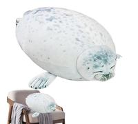 Cojín de foca - Muñeca de foca suave y popular cojín de abrazo de foca marina | Lindo Chubby Crossing Gris Decoración del hogar, peluches, cojín esponjoso, escena aplicable para niños, lus