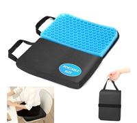 Cojín de Gel Plegable, Cojin Antiescaras 40*30*2.5CM Cojin Silla Oficina Cojin Ergonomico Funda Lavable, Ligero y Transpirable Alivia Cadera Fatiga para Coche, Silla de Aviones, Silla de Ruedas