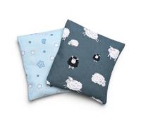 Cojín de huesos de cereza de 15 x 15 cm con funda lavable, hecho a mano en Austria, cojín térmico y cojín frío, relleno natural, 2 diseños para bebés y niños
