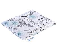 Cojín de huesos de cereza grande cojín térmico 500g rectangular 20x25 cm 100% Algodón Medi Partners calor + terapia de frío (Flores grises)