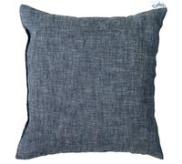 Cojín de huesos de cereza orgánico, hecho a mano en Alemania, tratamiento de calor y frío, terapia de masaje, cojín de semillas de calor (30 x 30 cm, lino azul jaspeado)