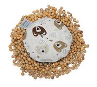 Cojín de huesos de cereza para bebés y niños pequeños, diseño de animales, para dolores de estómago y hinchazón, 15 cm, redondo, regalo para nacimiento o bautizo