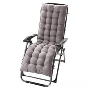Cojín de jardín para Silla Larga, cojín de Respaldo Alto para sofá y Tumbona de ratán Vacaciones, Interior, Exterior(Gray,175x48cm)