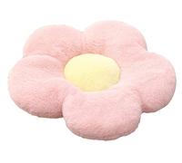 Cojín de la Almohada del Piso de la Flor niña Interesante decoración de la habitación Leer Ocio cómodo Felpa arrojar Almohada Oficina tatamis Cama Coche Familia Cojines Decorativos (Pink, 50x50 cm)