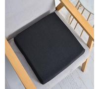 CojíN de LáTex Natural 40x40x7cm, CojíN Grueso de AlgodóN y Lino Para Silla de Comedor, con Correas, Parte Inferior Antideslizante y Cremallera, Protege Tu Cintura, para JardíN, Patio, Comedor