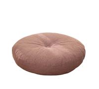 Cojín de lino for futón silla, tela gruesa, for ventana salediza, balcón, tatami simple color sólido para exteriores, cojín de yoga(Color 3,Diameter 45CM)