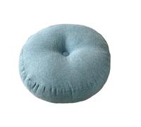 Cojín de lino for silla oficina, simple y grueso, for meditación sedentarismo para exteriores, cojín de yoga(Blue,Diameter 55CM)