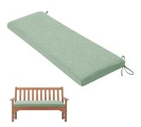 Cojín de lino natural para banco de exterior, antideslizante, con funda extraíble y lavable, para columpio, jardín, patio, 130 x 40 x 5 cm, color verde, perfecto para banqueros y Fensterbank