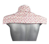 Cojín de lino para hombros y cuello con cuello, para calentar el cuello, simplemente calentar en el horno o el microondas (amor de casa de campo, semillas de lino)