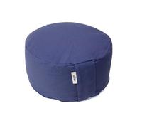 Cojín de Meditación Chakra - Funda de Algodón Lavable - Relleno Ajustable de Cáscara de Trigo Sarraceno - Ergonómico y Ecológico para Yoga, Mindfulness y Postura Correcta (Azul Denim)