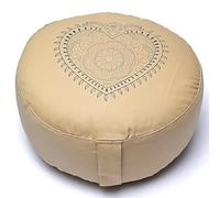 Cojín de Meditación Corazón Beige 33x13cm | Algodón Orgánico | Diseño Ergonómico y Cómodo | Ideal para Yoga, Meditación y Mindfulness