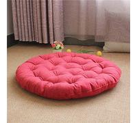 Cojín de meditación cuadrado grande para yoga, almohada de piso de tatami de lino grueso acolchado, cojín de piso redondo para niños, mascotas