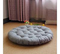 Cojín de meditación cuadrado grande para yoga, almohada de piso de tatami de lino grueso acolchado, cojín de piso redondo para niños, mascotas