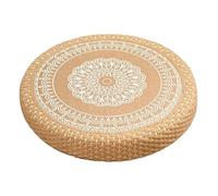 Cojín De Meditación Para El Suelo - Cojín De Yoga Tejido a Mano Para Suelo,Base Antideslizante para Sala Exterior y Práctica de Yoga Cómoda