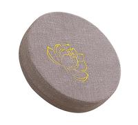 Cojín de Meditación Redondo de Espuma Dura, Algodón y Lino, Cojín de Suelo Extraíble, Lavable, Cómodo para Tatami (Gris)