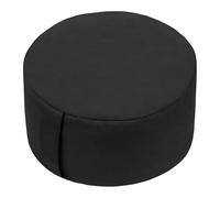 Cojín de meditación Relaxdays, Yoga y Mindfulness, cojín de Suelo, Funda extraíble, H: 13 x 33 cm, zafu, algodón, Negro