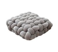 Cojín de nudo, almohada de nudo, 38 x 40 cm, cuadrada, decoración gris | Cojín decorativo con nudo grande, diseño de serpiente de cama para bebé, para habitación, sofá, hogar, cama, suelo