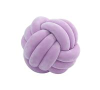 Cojín de nudos, cojín de nudo, cojín redondo, cojín decorativo, nudo para sofá, cama, salón, violeta claro, 20 cm