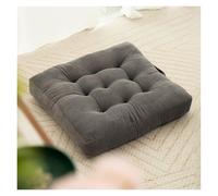 Cojín de Pana Acolchado Cojines Premium Interior Exterior para Cocina Comedor Oficina en casa Tela Duradera diseño poroso Confort Lavable a máquina(Gray,55cm*55cm*9cm)