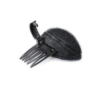 Cojín de pelo negro con clips, peine de esponja esponjosa, juego de base para el cabello para mujeres y niñas, herramientas de peinado, accesorios para el cabello