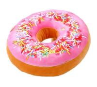 Cojín de peluche con forma de donut - Cojín decorativo | Cojín de asiento 3D ligero de calidad con dibujos animados únicos para dormitorio, sofá, silla de salón, salón