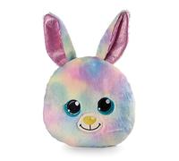 Cojín de Peluche GLUBSCHIS Conejo Rainbow Candy 32x32cm Multicolor - Almohada de Peluche mullida para niños, niñas, bebés y Amantes de los Peluches, Ideal para casa, la guardería o de Viaje