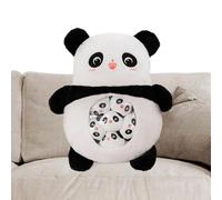Cojín de peluche, simpático peluche con forma de animal | Cojín de peluche con conejito panda dinosaurio con 6 bonitos peluches para animales pequeños, cojín para animales de peluche de los años 50