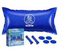 Cojín de Piscina de Invierno 120x240cm para Protección de Piscina Invierno | Cojín de Piscina con Válvula Boston de Seguridad, Cuerda 15m y Kit de Reparación, PVC Ultra Resistente y Costuras Dobles