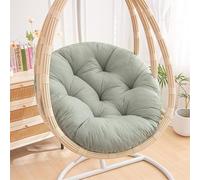 Cojín de ratán Grueso for Silla Huevo, for jardín, Exterior, Interior y Patio, Color Gris(Grey,70cm)