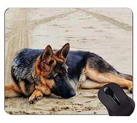 Cojín de ratón Antideslizante de los Animales de Shepherd Terrier de los Animales domésticos, cojín de ratón de Goma del Pastor alemán