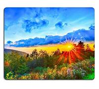 Cojín de ratón de Caucho Natural Blue Ridge Parkway a Finales del Verano Montañas de los Apalaches Puesta de Sol Western NC Scenic Lanape Vacaciones M0A09816