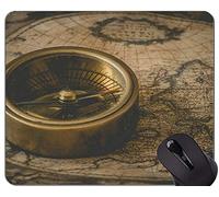 Cojín de ratón de encargo único del mapa Mousepad, aún vida con el compás cojines de ratón del compás