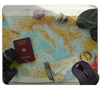 Cojín de ratón de Encargo único del Mapa Mousepad, Ejemplo del compás Que navega el cojín de ratón del Viaje con el Borde Cosido