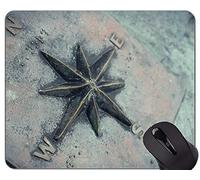 Cojín de ratón de encargo único del mapa Mousepad, viejo mapa náutico mapa de los territorios históricos compás mouse pads