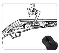 Cojín de ratón de Encargo único Mousepad, cojín de ratón de Goma de la Cerradura del pedernal del Partido de té de los Armas