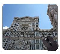 Cojín de ratón de goma antideslizante del juego, cojín de ratón de la fe de Florencia Buda con el borde cosido